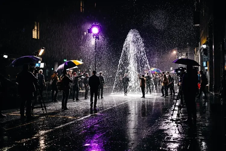 银色回声雨夜戏拍摄：一场戏拍了 17 个雨夜 - 小苹果影视